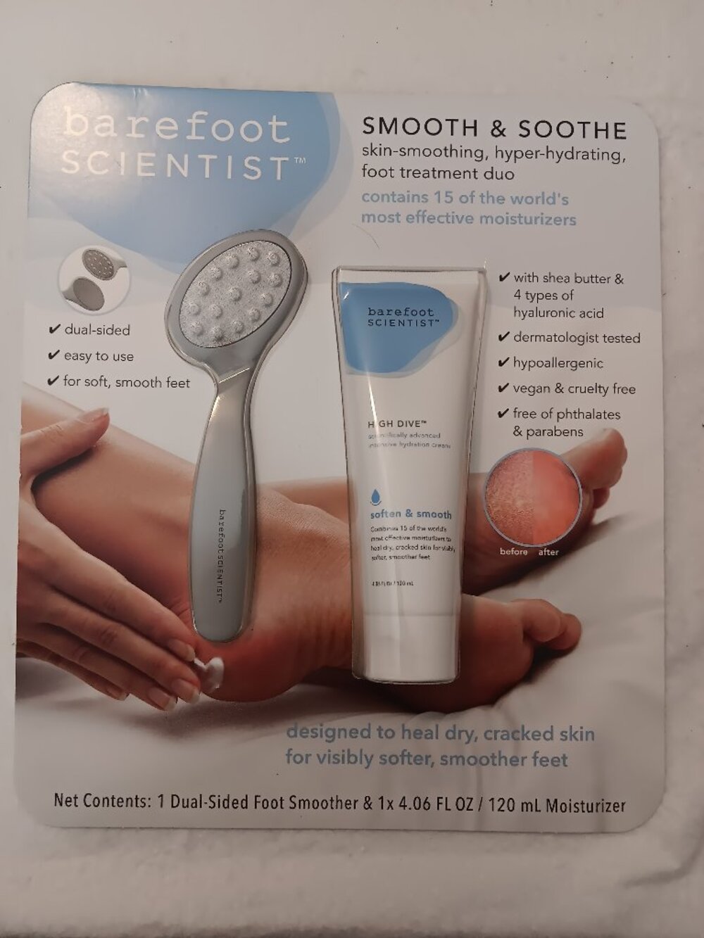Barefoot Scientist Dual - Sided Foot Smoother & Foot Therapy Cream Moisturizer